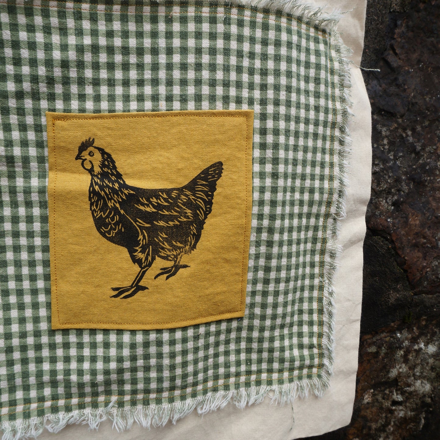 109 - Gingham Chicken Tote Bag