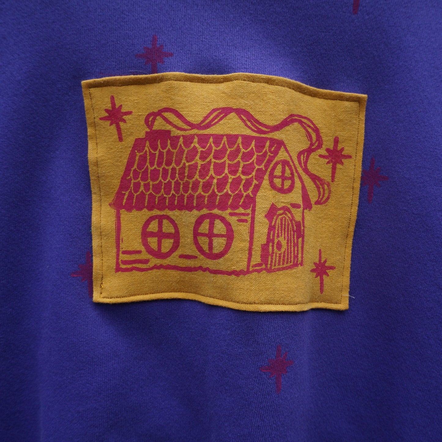 113 - MD Purple Cabin Patch Sweatshirt